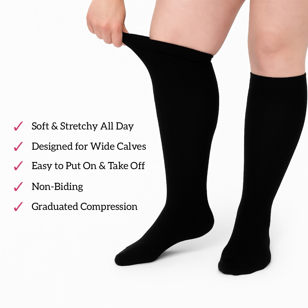 Beyondstep™ Advanced Wide Compression Socks For Swelling Relief