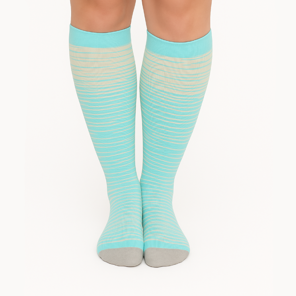 Beyondstep™ Advanced Wide Compression Socks For Swelling Relief (Stripes)